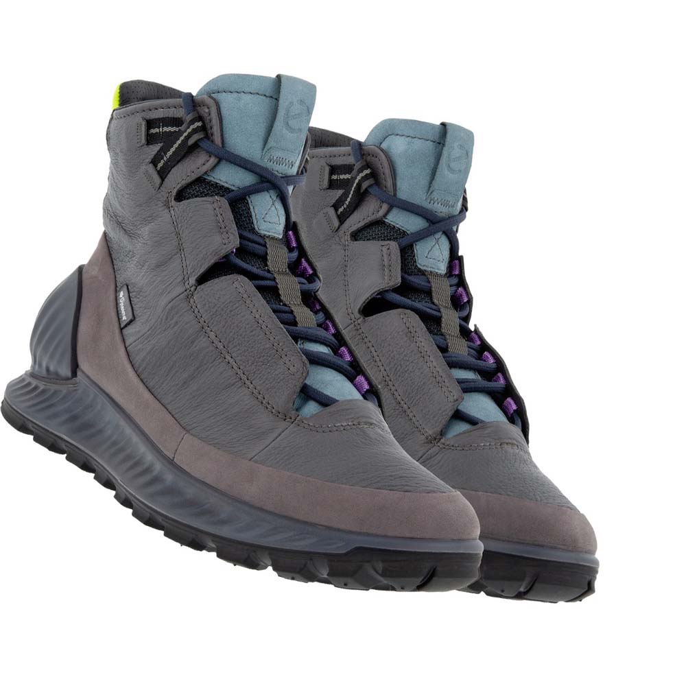 Men's Ecco Exostrike High Boots Grey / Black | USA 438JPQ